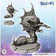 3.jpg Alien creature with webbed crest and triple eyes (8) - SF SciFi wars future apocalypse post-apo wargaming wargame