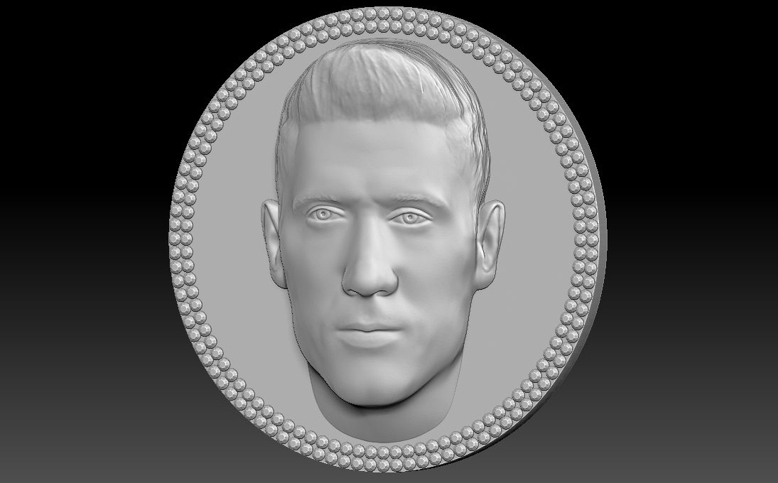 20.jpg Download OBJ file Robert Lewandowski medallion pendant 3D printing ready stl obj • 3D printable model, PrintedReality