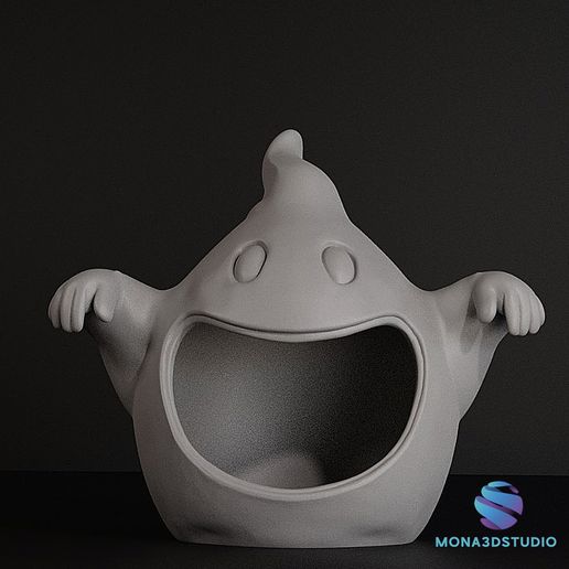 0001.jpg Spooky Ghost Candy Bowl 🎃 3D Printable Halloween Treat Halter