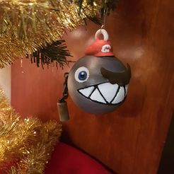 Chain Chomp xmas ornament.jpg STL file Super Mario Odyssey Chain Chomp Mario・3D printing model to download