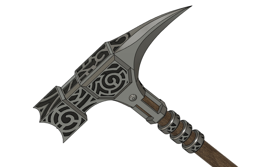Warhammer-3.png Descargar archivo Réplica de Warhammer de acero de Skyrim • Diseño para impresión en 3D, theapropalypse
