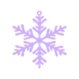 Copos de nieve para colgar (4).stl Christmas flakes to hang flat