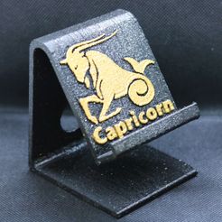 Capricon phonestand sidways pic 1.jpg 3D file Capricorn Zodiac Phone stand・3D printer model to download