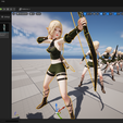 7.png Elf Archer - Realistic Female Character - Blender UE5 Unity - 40 animations