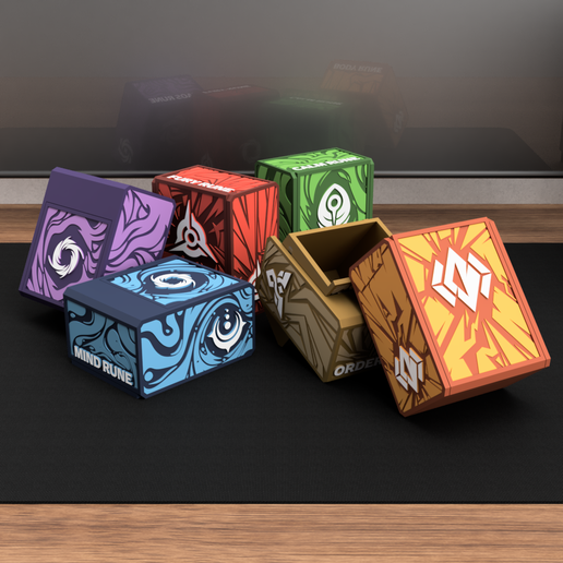🐉 Riftbound Rune Deckbox - LOL - 3mf - Pint in place・ 3MF File