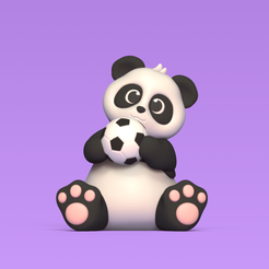 Cod1084-Panda-Soccer-Ball-1.png Fichier 3D Ballon de football Panda・Modèle à télécharger et à imprimer en 3D