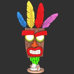 AkuAku_Render01.jpg Aku Aku - Crash Bandicoot
