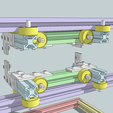 Y_slider.png CNC-type frame made of makerbeam profile with two types of ball bearing