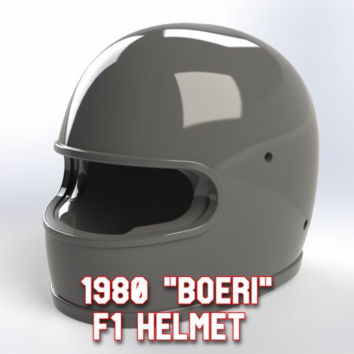F1 racing Helmet - Boeri TypeFree STL File for 3D printingCults
