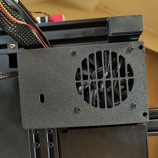 Ender 3 Silent 80mm Fan Electronics Box + Feet - 3D model önizlemesi