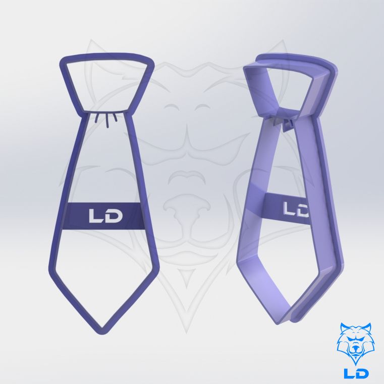 LD Tie Cookie Cutter 1.JPG STL file Cookie Cutter Set - Fathers Day Special・3D printing design to download, Lobo_Dorado_3D