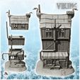 2.jpg Viking house with large chimney and exterior pipes with wooden emblems (8) - Medieval Gothic Feudal Old Archaic Saga 28mm 15mm