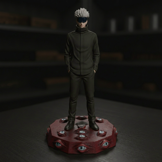 Satoru Gojo from Jujutsu Kaisen - Realistic Style 3D Figure Base Eyes Curse STL