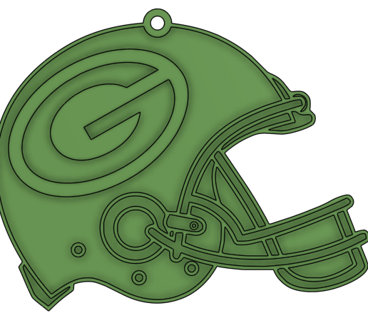 green bay helmet keychain