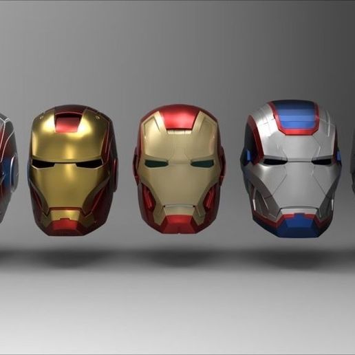 IronMan helmets - collection 3D model