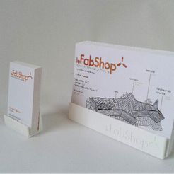1.jpg Free STL file le FabShop business card and flyer holder・3D printing model to download