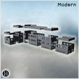 10_eclate.jpg Fortified modern building with angular walls, rooftop battlements and rectangular window openings (14) - Modern WW2 WW1 World War Diaroma Wargaming RPG Mini Hobby