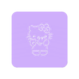 HellowKitty005-7cm12x12.stl Set Stencil + Cutter "Hellow Kitty #1".