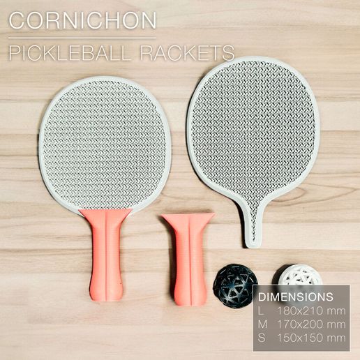 CORNICHON_Pickleball-rackets_pingpong-exploded.jpg CORNICHON  |  Pickleball rackets set, fast print