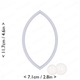 almond~4.25in-cm-inch-top.png Almond Cookie Cutter 4.25in / 10.8cm