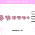 2.png Embossed Heart Clay Cutter for Polymer Clay | Digital STL File | 6 Sizes Embossing Clay Cutters for Earrings
