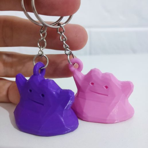 🗝️ Ditto keychain low poly, Ditto keychain low poly. pokemon
