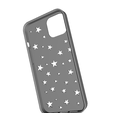 front-view.png iPhone 13 Case, Falling Stars with push  buttons