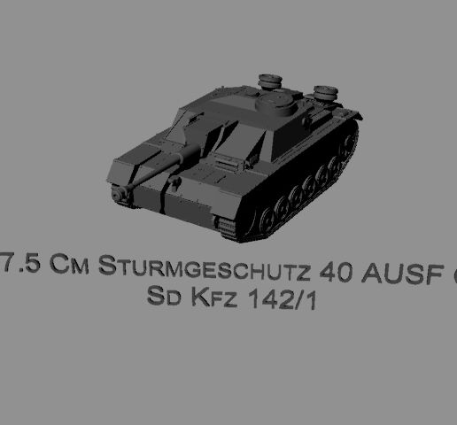 7.5cm Sturmgeschutz 40 AUSF G Sd Kfz 142/1 1/56 28mm