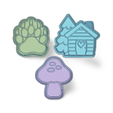 landscape-format,-white-background,-shadow-designify-4.png Set Cutter Bookmark Bookmark Claw Bear Bear House Woodland Forest Woodland Mushroom Cookies