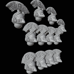_3.png STL file Beaky Imperator's clenched hands helmets for new heresy・Model to download and 3D print