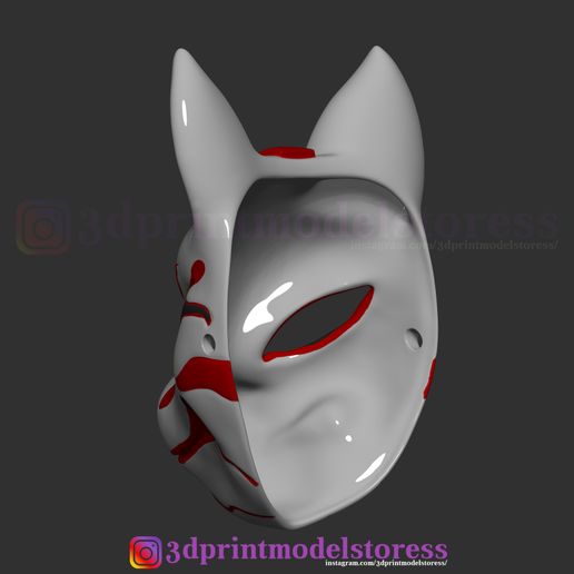 Download file Japanese Fox Mask Demon Kitsune Costume Cosplay Helmet ...