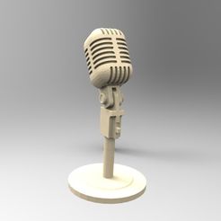 micro.jpg STL file antique microphone・3D print object to download