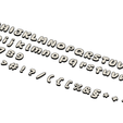 DynaPuf-Font-all-letters-3D-view.png DynaPuff 3D font with 3 different inlays