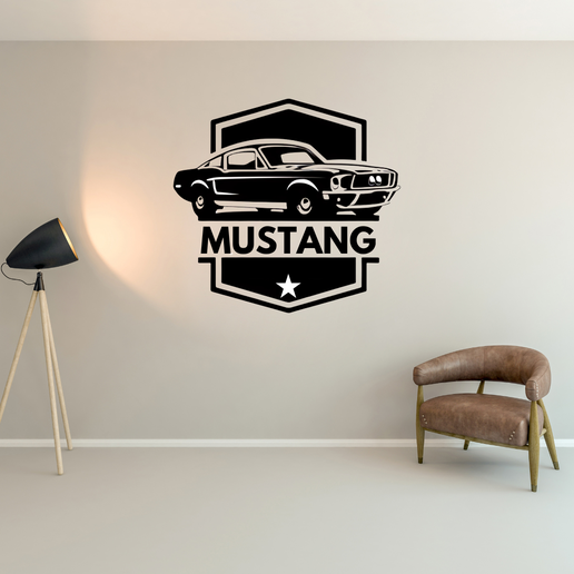 Mustang Logo Wall art 3D model