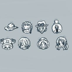 Captura-de-pantalla-2022-10-17-234736.jpg Fichier 3D PORTE-CLÉS "ONE PIECE FACE B&W・Objet pour imprimante 3D à télécharger