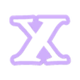 x_Low_case.stl sherk - alphabet font - cookie cutter
