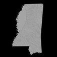 1.png Topographic Map of Mississippi – 3D Terrain