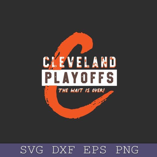 Cleveland Playoffs SVG – The Wait Is Over Football Design - 3D model önizlemesi