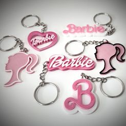 01.jpg Archivo STL Barbie Keychains x 5・Diseño imprimible en 3D para descargar
