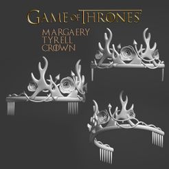 Margaery-Tyrell_crown.jpg STL file Margaery Tyrell Tiara Crown Game of Thrones・3D print model to download