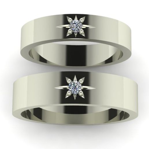 Rings Wedding Diamond 3D model