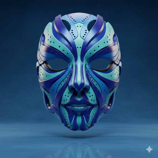 Visual Mask Wearable Cosplay Face Mask STL File – Costume Mask Model