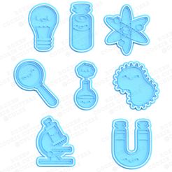 1-main.jpg 3D file Science cookie cutter set of 8・3D print design to download