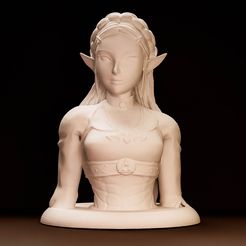 1.jpg Fichier STL Princesse Zelda Statue Impression 3D Modèle Fichiers STL Figure modèle numérique Impression 3D The Legend of Zelda・Plan à imprimer en 3D à télécharger