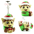 Cutie3D-Christmas Elf Keycap Fidget Clicker Keychain_02.png Cutie3D Christmas Elf Keycap Fidget Clicker Keychain - симпатичный брелок для рюкзака