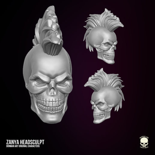 16.png Skull Riot Head 3D printable File