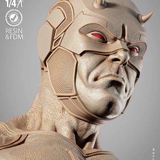 👤 WICKED MARVEL DAREDEVIL PORTRAIT BUST: TESTED AND READY