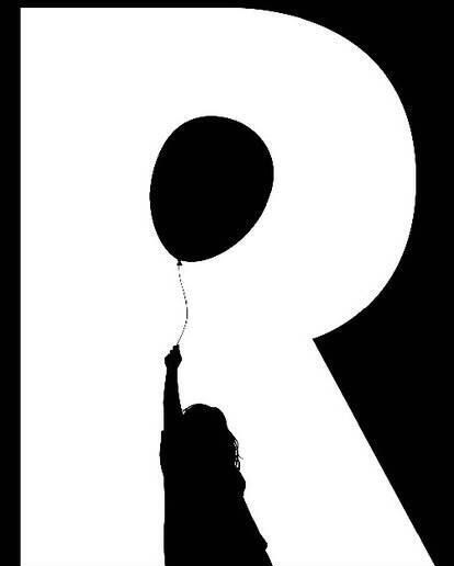 R letter keychain 3D model