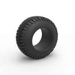 1.jpg 3D file Diecast offroad tire 108 Scale 1:25・3D printable model to download