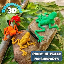 Dicky_Frog_PP_01.jpg STL file Dicky Frog Prin In Place 🐸・3D print design to download